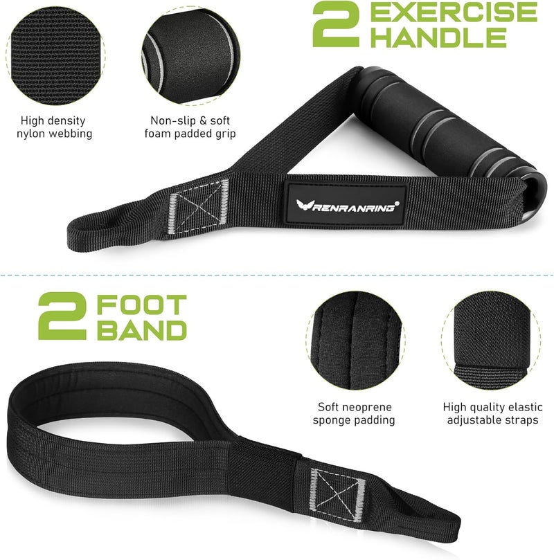 RENRANRING Pilates Bar Kit with Resistance Bands, Multifunctional Pilates Bar for Women & Men with Heavy-Duty Metal Adjustment Buckle, Pilates Home Equipment for Full BodyWorkouts - Image 3